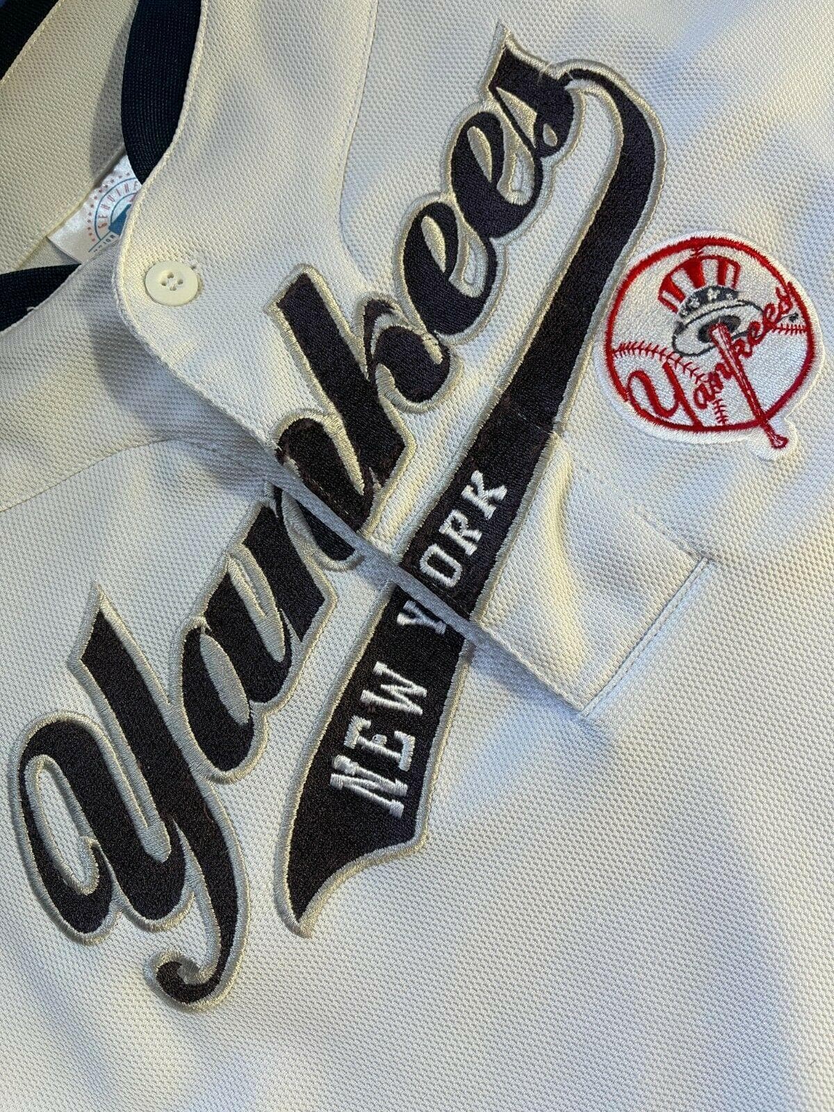 MLB New York Yankees White Pullover Baseball Jersey Youth Medium 12-14