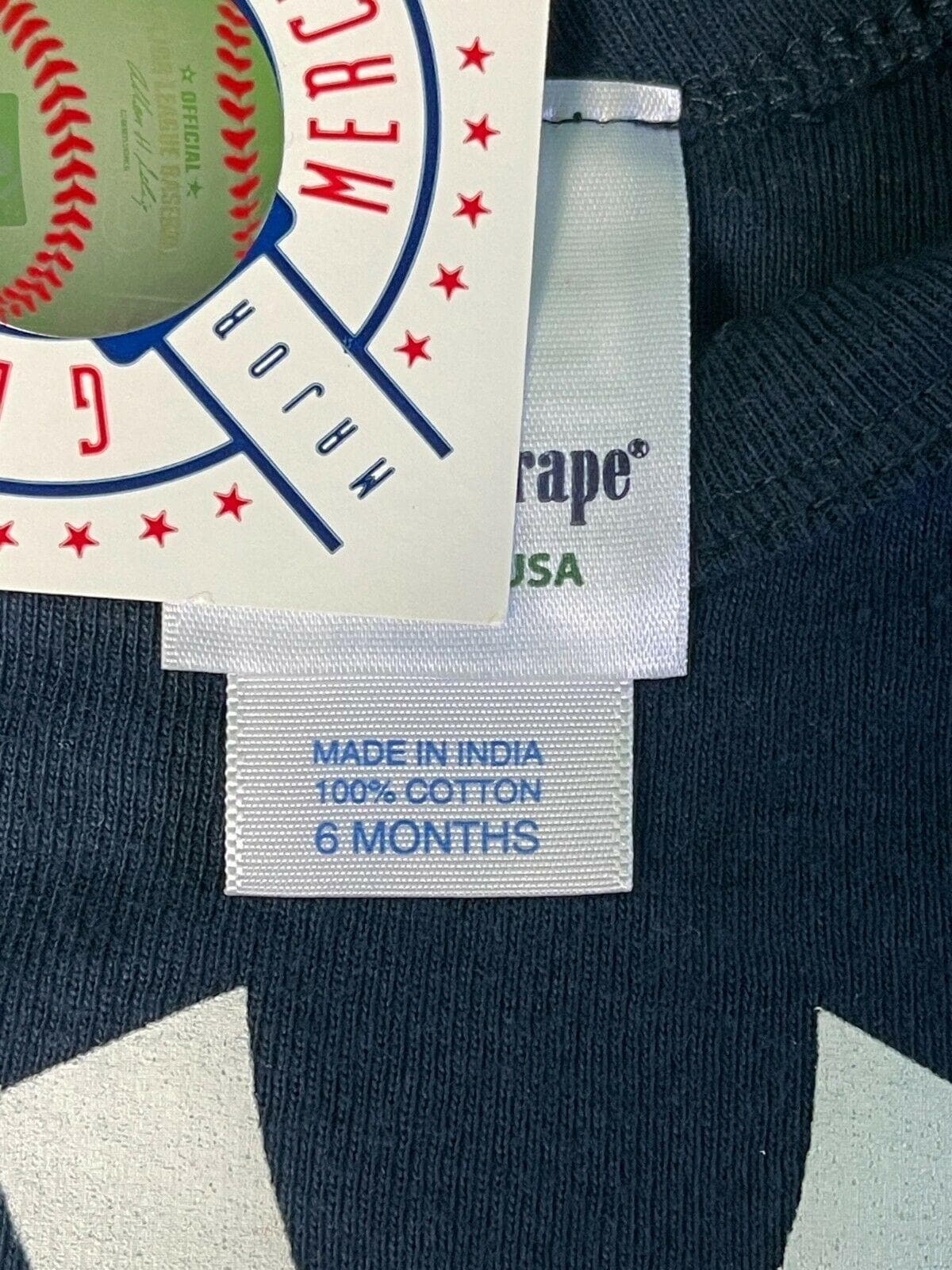 MLB New York Yankees 100% Cotton Bodysuit/Vest Infant 6 months NWT