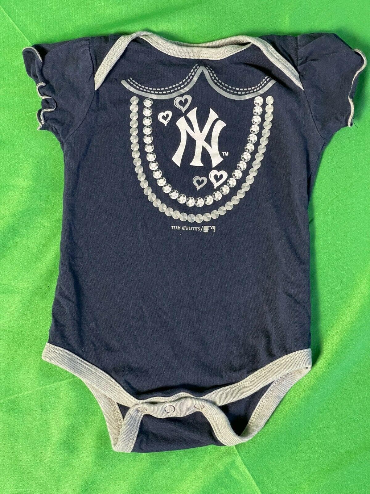 MLB New York Yankees 100% Cotton Bodysuit/Vest Girls' 6-9 months