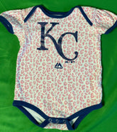 MLB Kansas City Royals Majestic Pink Leopard Bodysuit/Vest 18 months