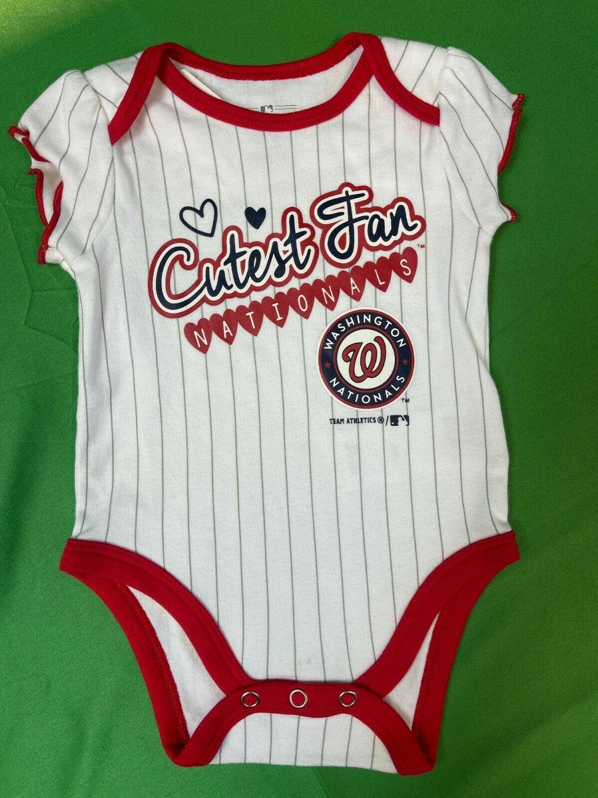 MLB Washington Nationals Pin Striped Girls' Bodysuit/Vest Newborn 0-3 m