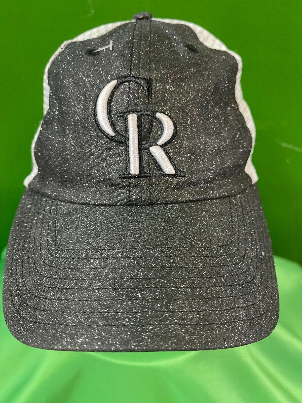 MLB Colorado Rockies Glittery Mesh Trucker Baseball Cap/Hat Women's OSFA