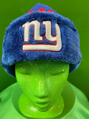NFL New York Giants New Era Furry Lined Woolly Hat w/Ties OSFA