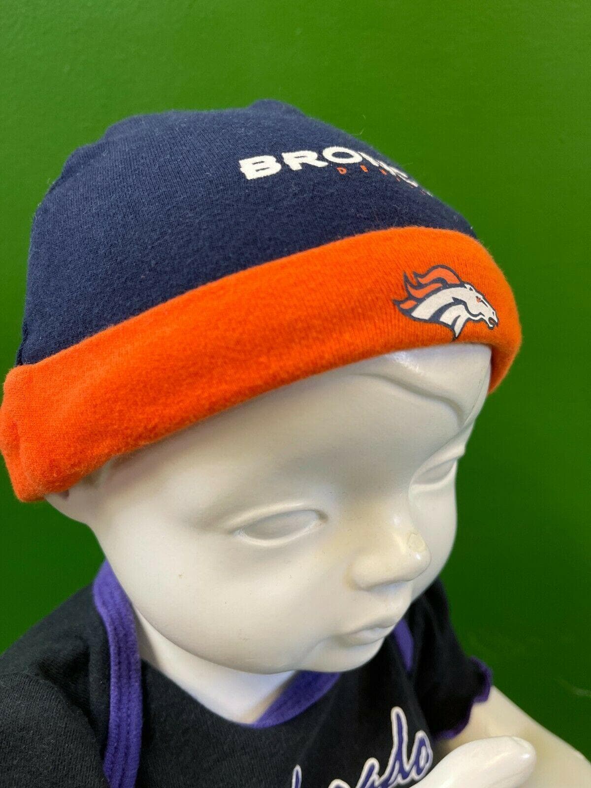 NFL Denver Broncos Beanie Hat Cap Baby Infant Newborn 0-9 months