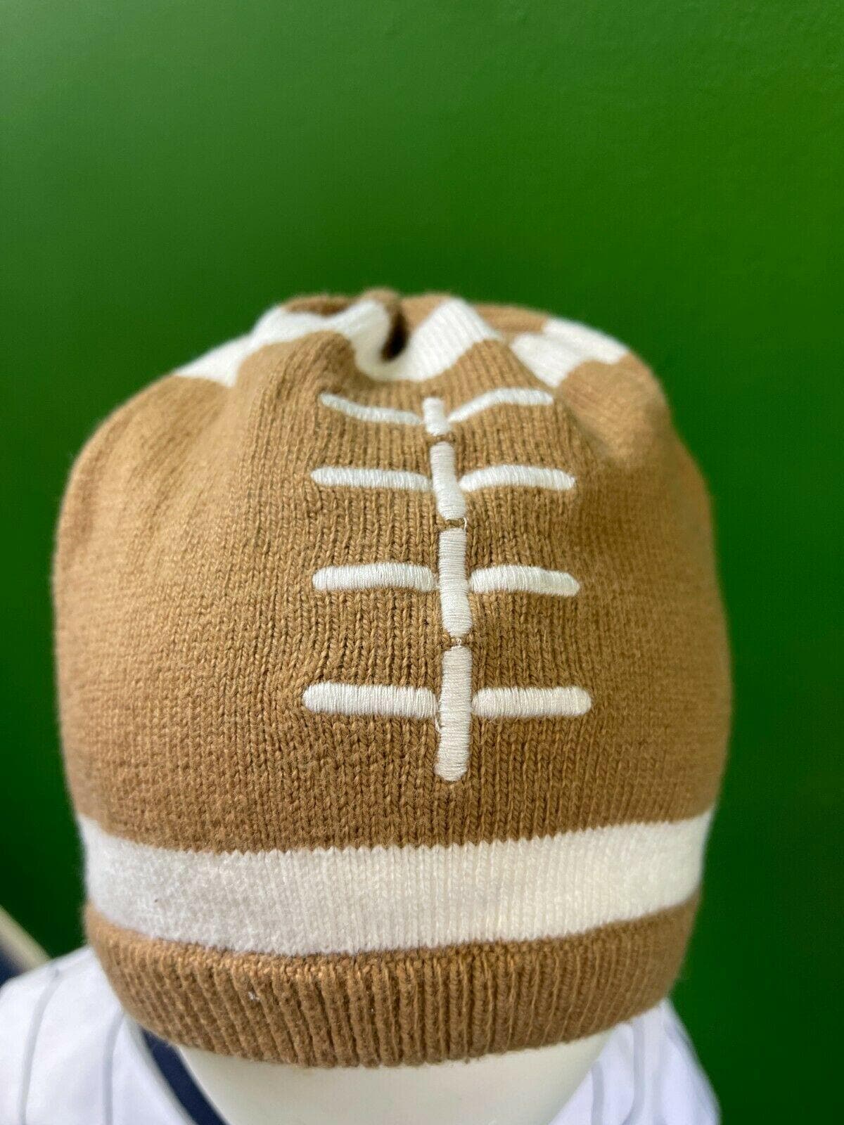 American Football Pigskin Knitted Woolly Hat Beanie Toddler 2T-3T