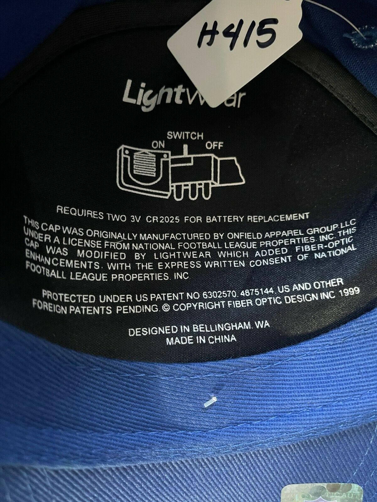 NFL Indianapolis Colts Light Up Cap Hat Cotton OSFA Strapback