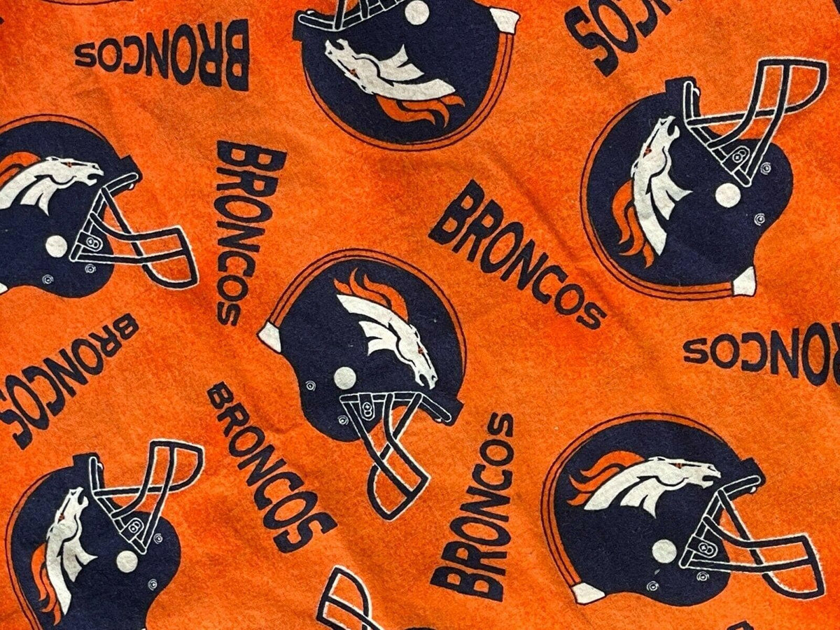 NFL Denver Broncos Set of 4 Dinner Napkins 12" Square Handmade from Licensed Fabric
