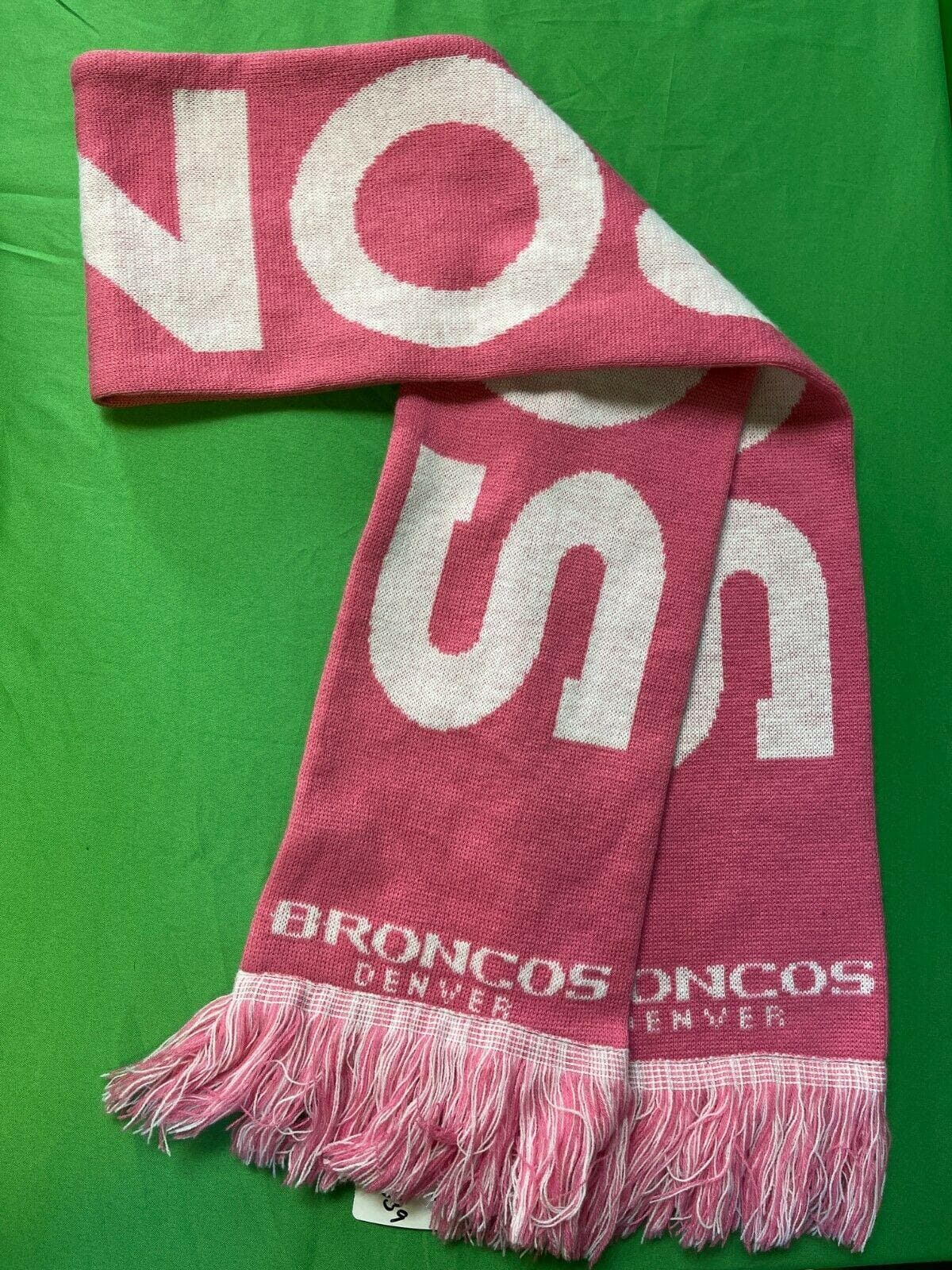 NFL Denver Broncos FOCO Fringed Pink Scarf Acrylic