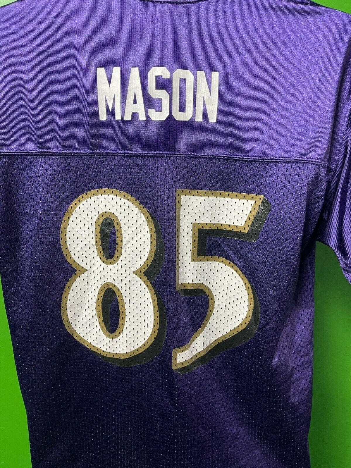 Reebok NFL Equipment Baltimore Ravens #85 Derrick Mason White Replica  Football Jersey