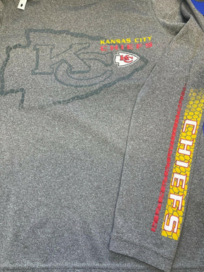 NFL Kansas City Chiefs Grey Wicking L-S T-Shirt Youth Small 8