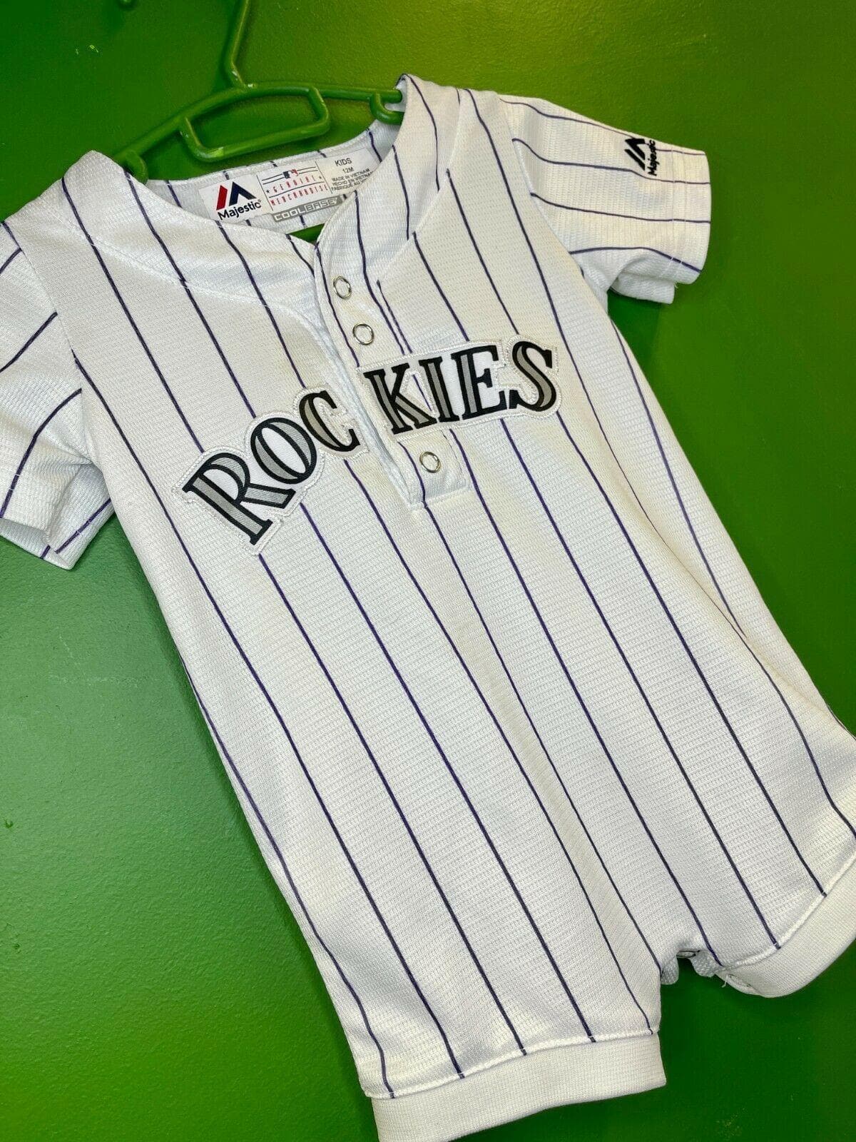 MLB Colorado Rockies Majestic Pin-Stripe Baby Outfit Toddler 12 months