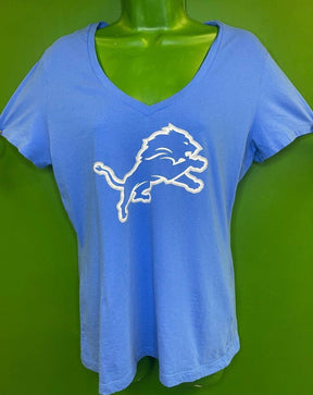 NFL Detroit Lions Majestic V-Neck T-Shirt Women's Large