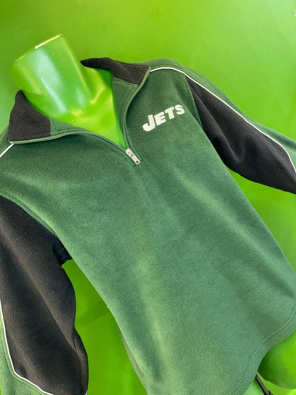 NFL New York Jets Reebok Fleece 1-4 Zip Pullover Jacket Youth M 10-12