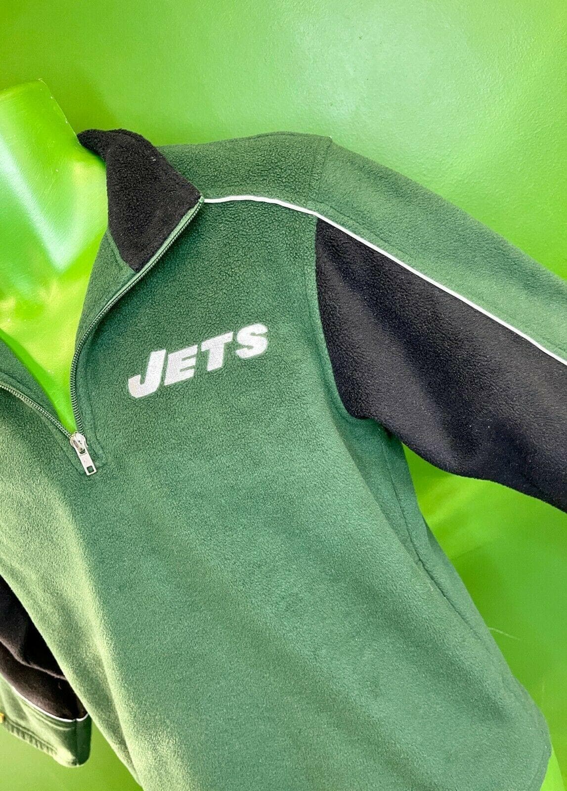 NFL New York Jets Reebok Fleece 1-4 Zip Pullover Jacket Youth M 10-12