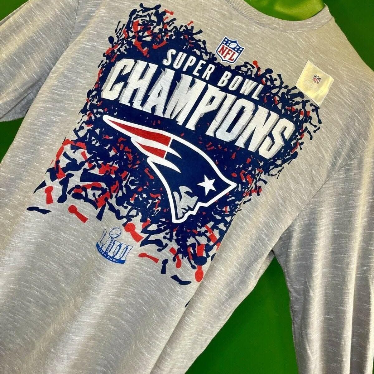 NFL New England Patriots Super Bowl LIII L S T Shirt Men s 2XL NWT