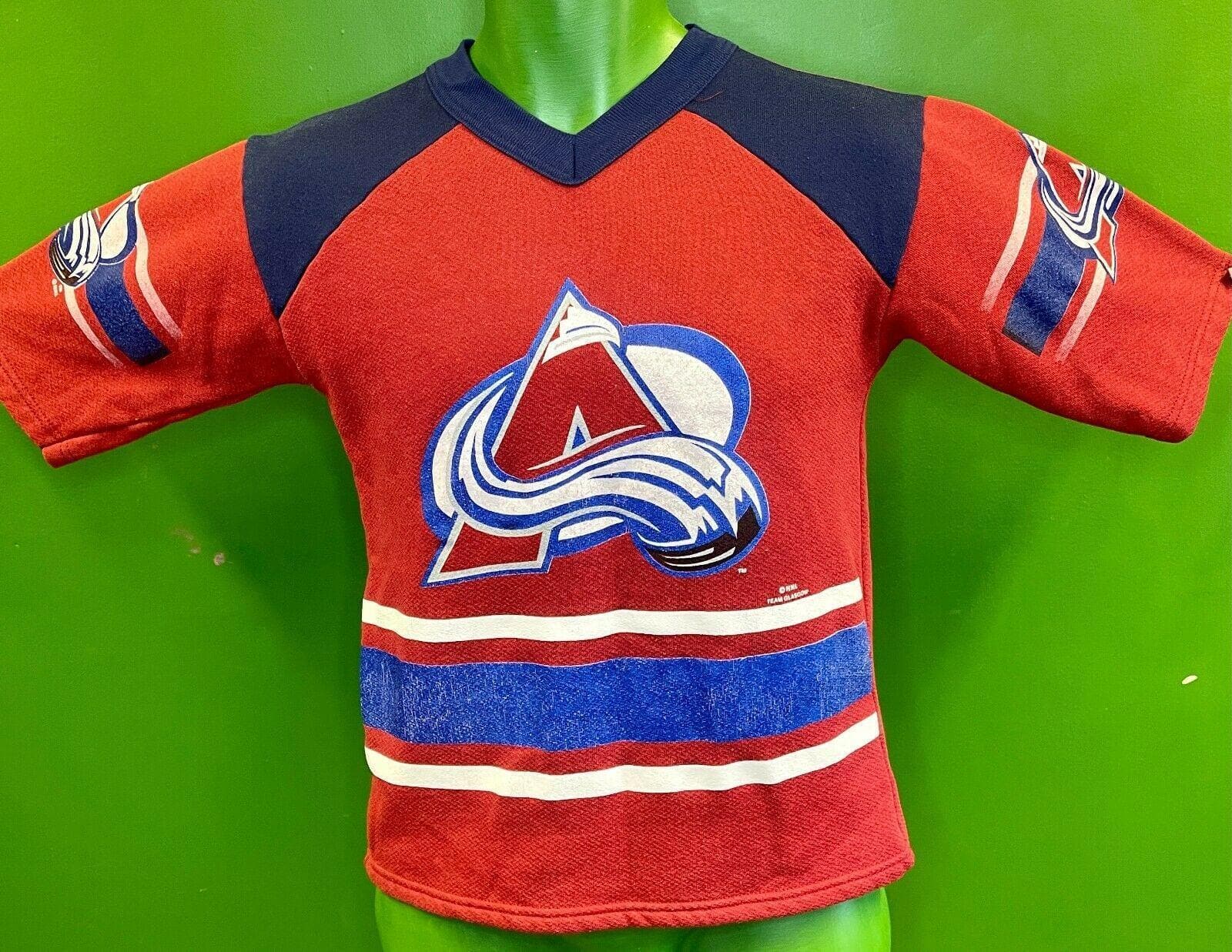 NHL Colorado Avs Vintage Ice Hockey Jersey Style Sweatshirt Y L 12-14