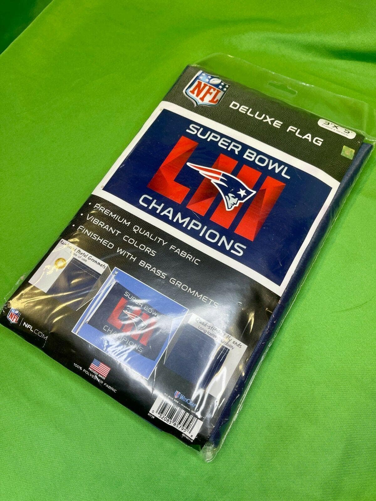 NFL New England Patriots Super Bowl LIII 3' x 5' Deluxe Flag NWT