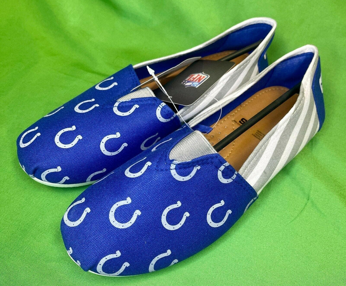 NFL Indianapolis Colts Canvas "Tom's"-Style Shoes Women's Small 5-6 USA