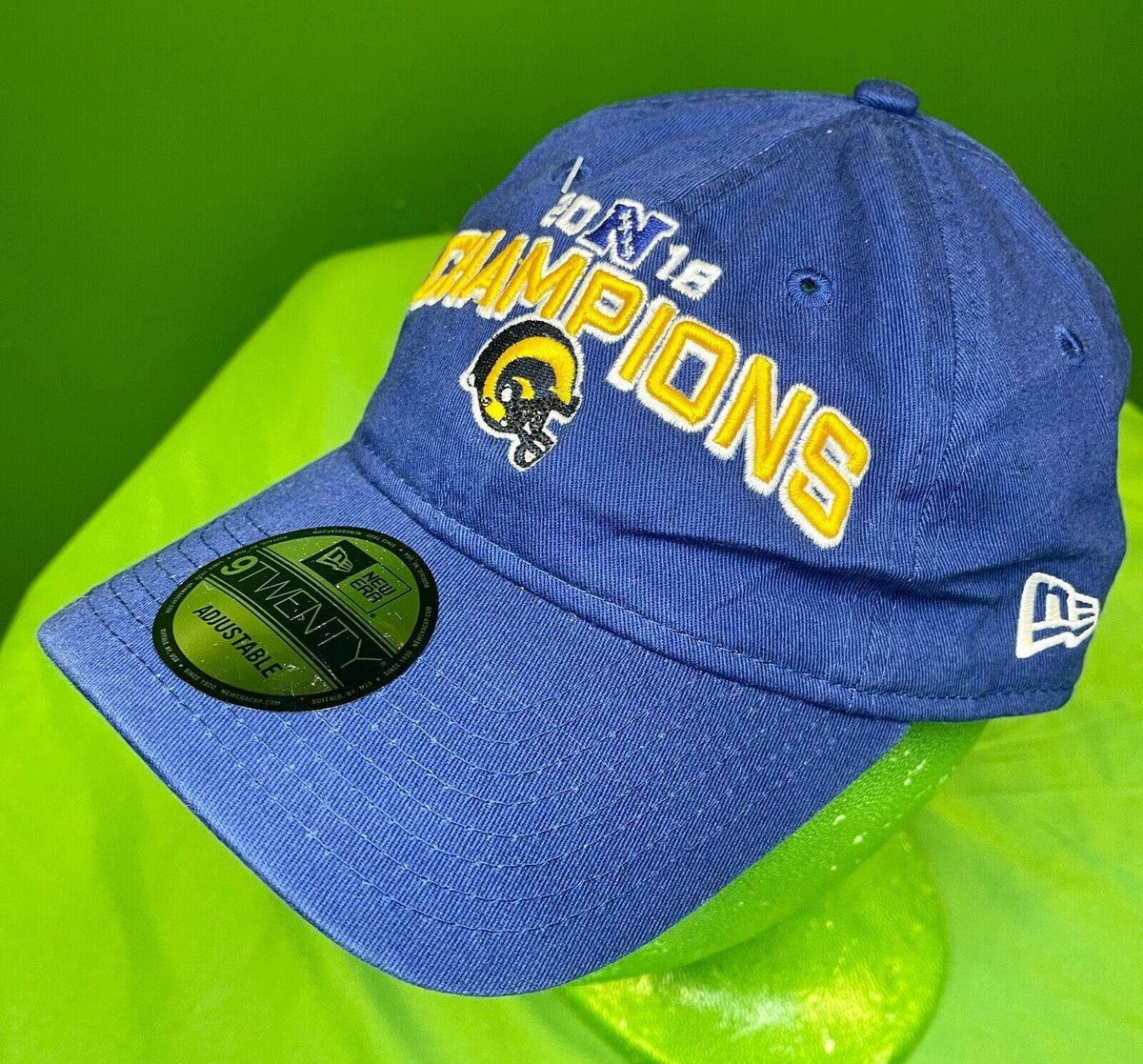 NFL Los Angeles Rams 2018 NFC Champs New Era 9TWENTY Hat Cap Strapback NWT