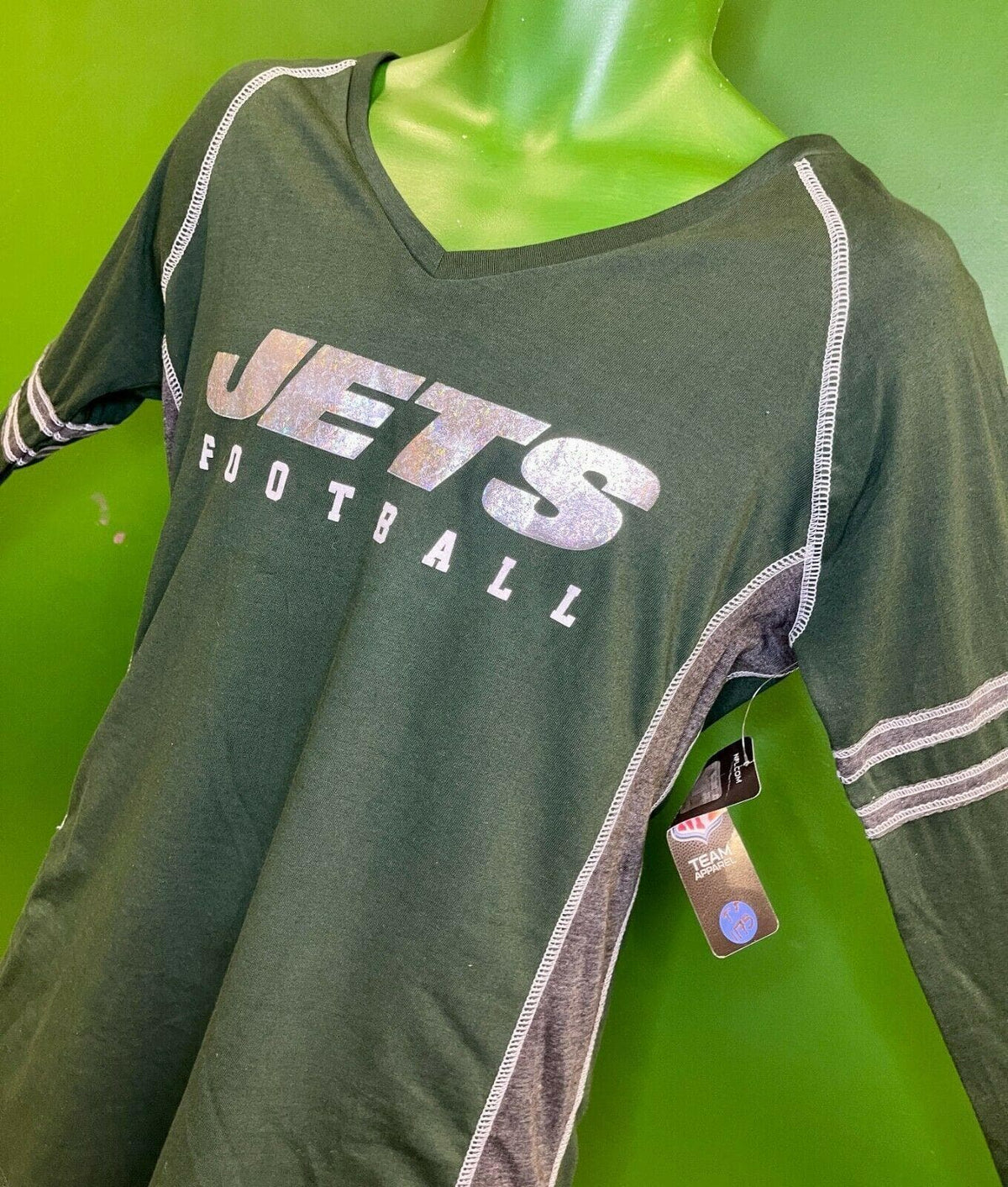 NFL New York Jets Majestic L-S Women's T-Shirt Women's XL NWT