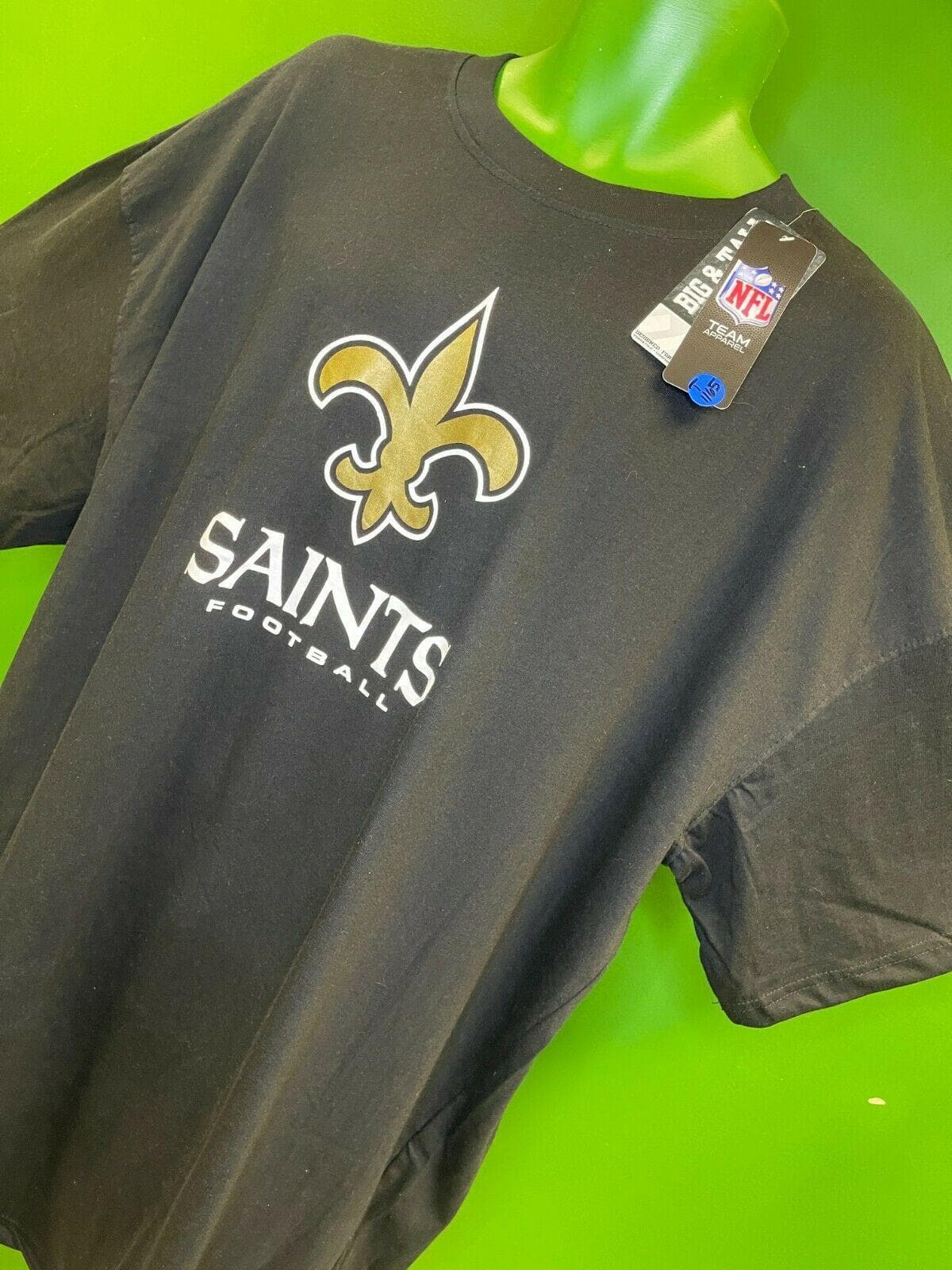 NFL New Orleans Saints Majestic Black T-Shirt Men's 4X-Large NWT