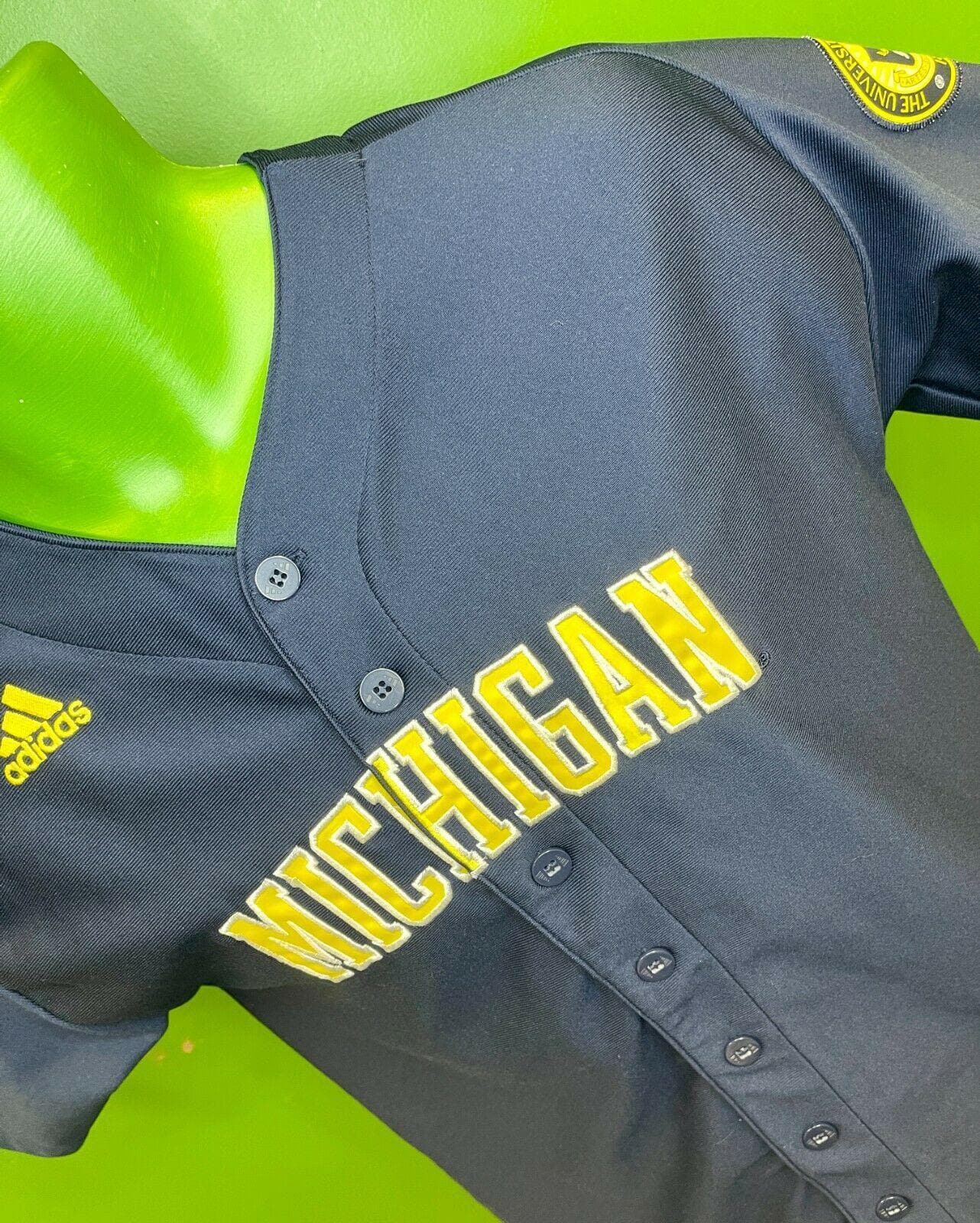NCAA Michigan Wolverines Adidas Stitched Baseball Jersey Youth Medium