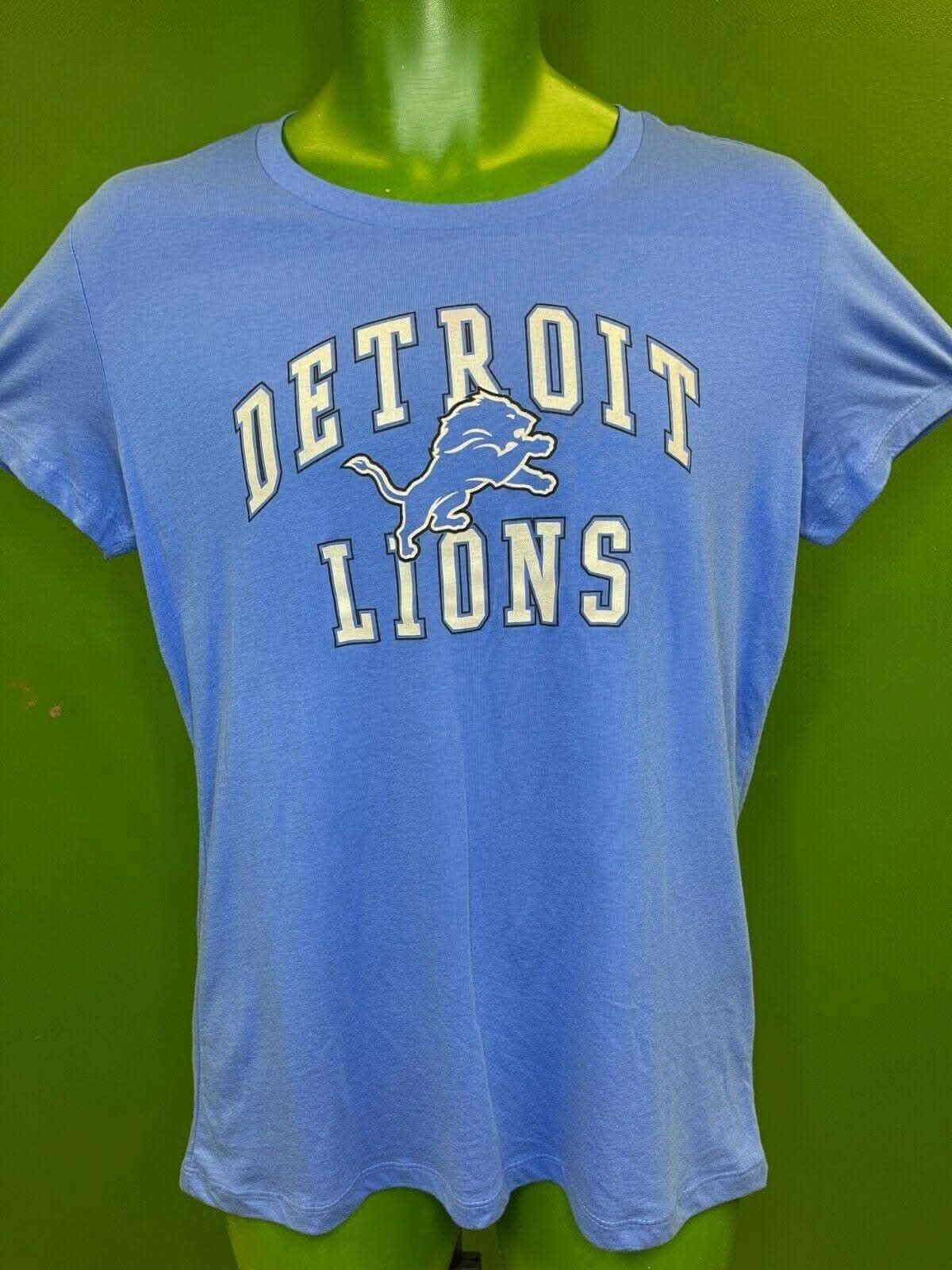 NFL Detroit Lions Majestic V-Neck T-Shirt Women's Large