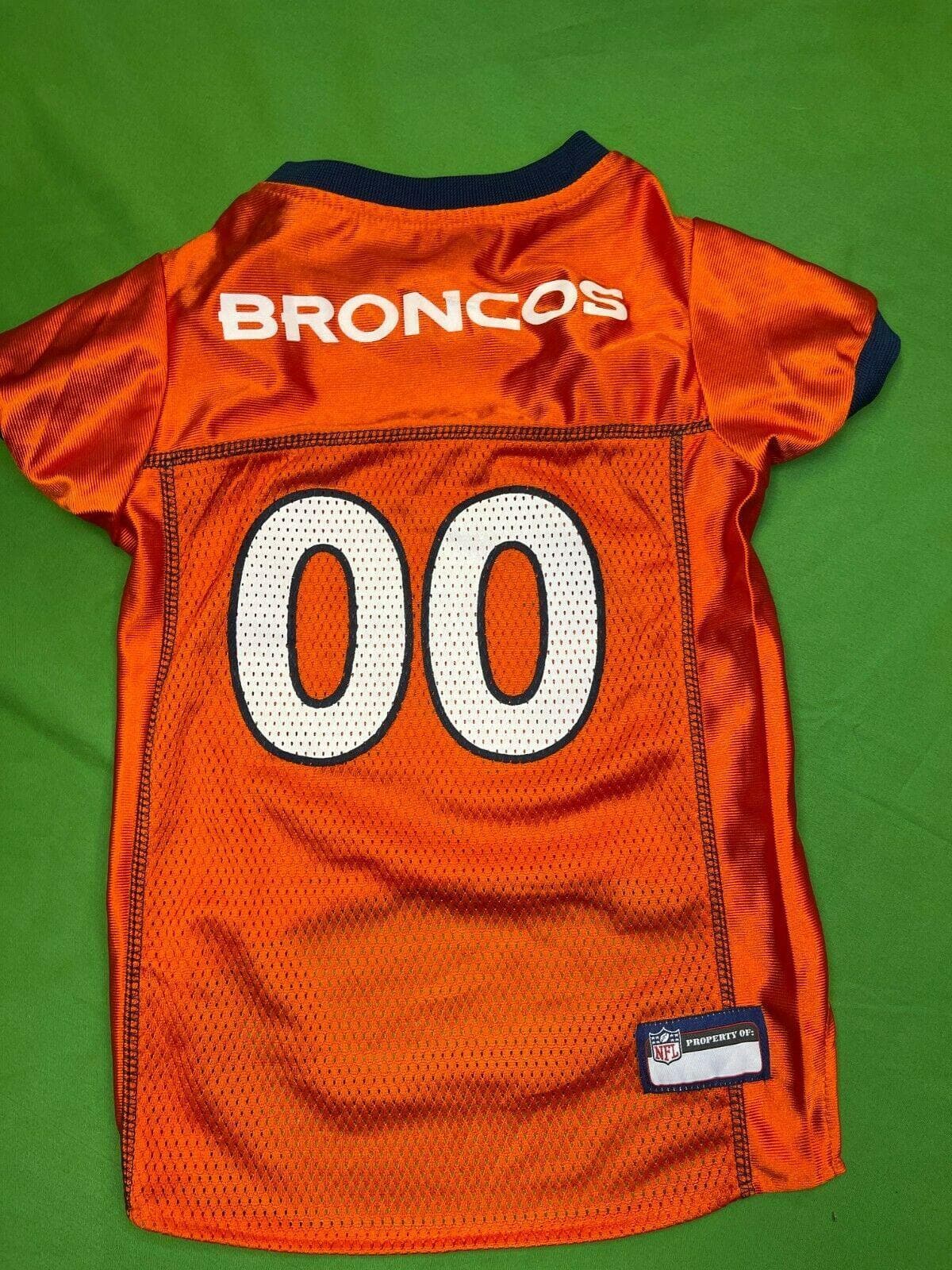 NFL Denver Broncos #00 Dog Jersey Orange Large