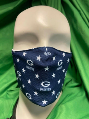 NFL Green Bay Packers USA Patriotic Face Cover Mask Twin Elastic Around Head NWT