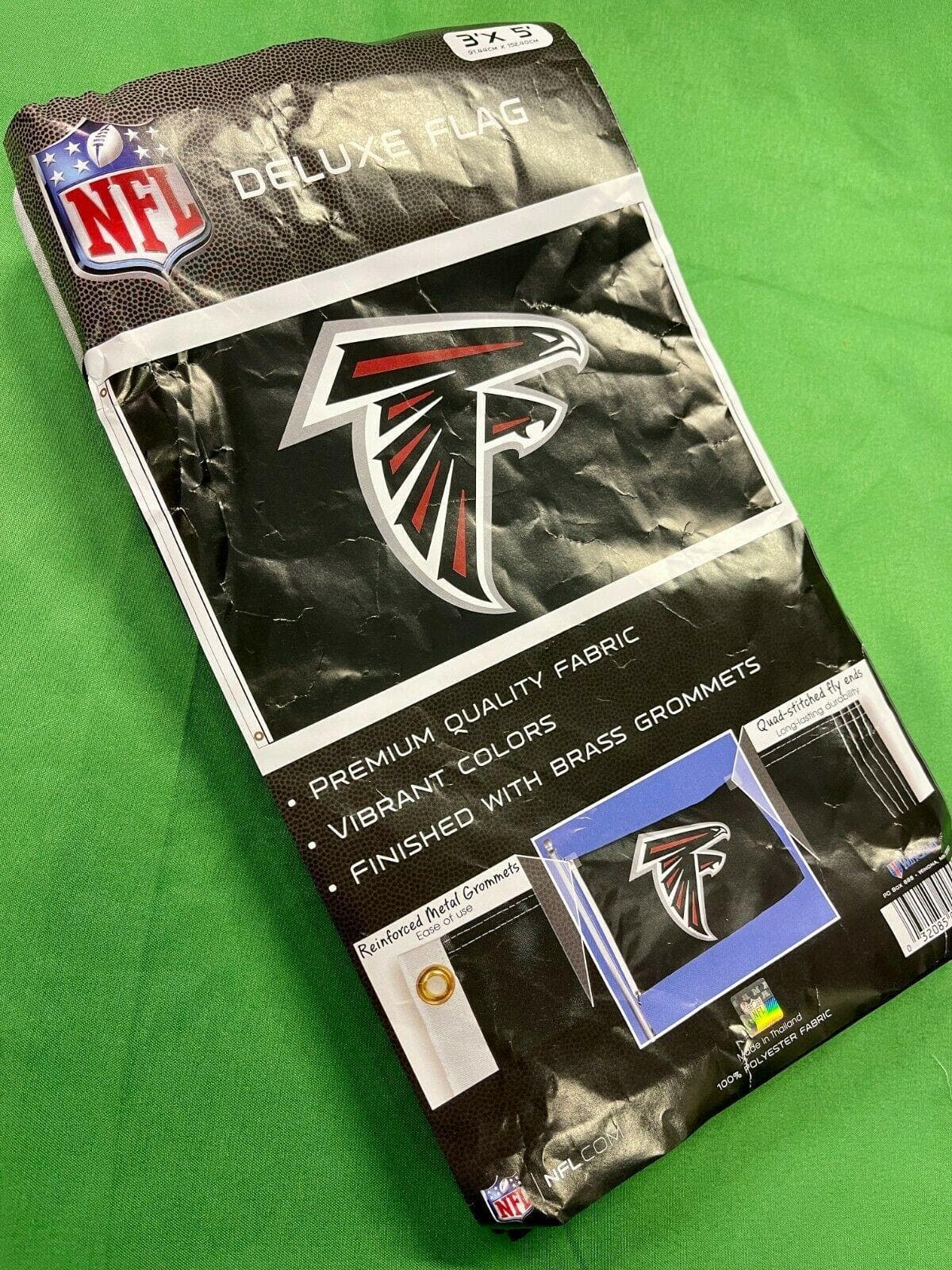 NFL Atlanta Falcons Deluxe 3' x 5' Flag NWT Fan Cave!