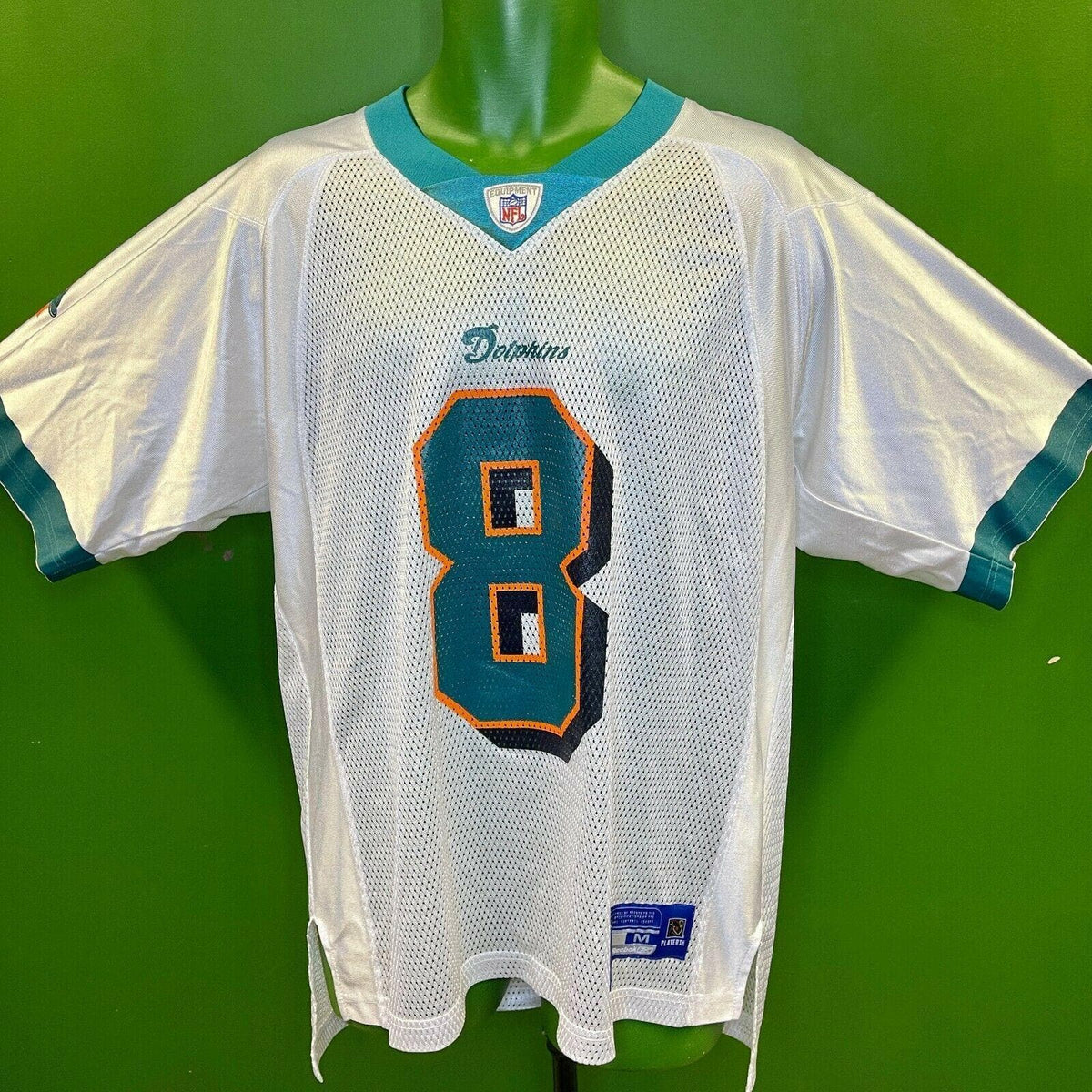 NFL Miami Dolphins Jersey 50 Green Mens Equipment Reebok Daunte Culpepper￼  Used