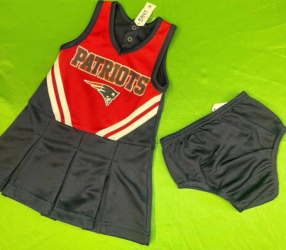 NFL New England Patriots Cheerleader-Style Dress and Nappy Cover 12 months