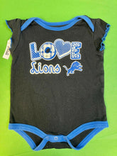 NFL Detroit Lions Bodysuit/Vest Girls' Black "Love Lions" 6-9 months