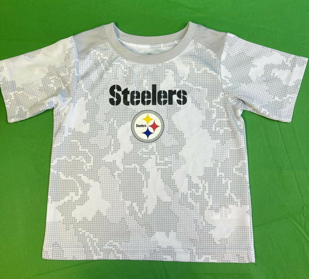 NFL Pittsburgh Steelers Wicking T-Shirt Grey Toddler 3T Chest 26"