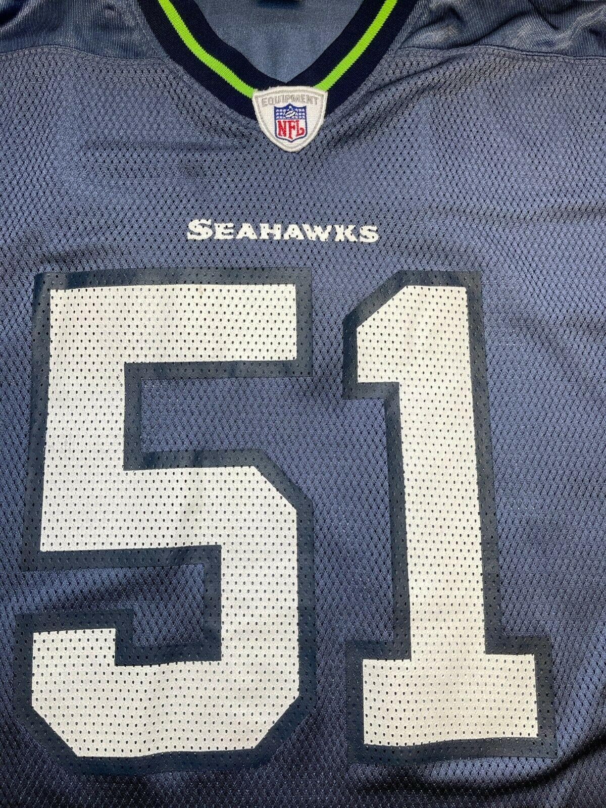 2005-06 SEATTLE SEAHAWKS TATUPU #51 REEBOK ON FIELD JERSEY (HOME) Y