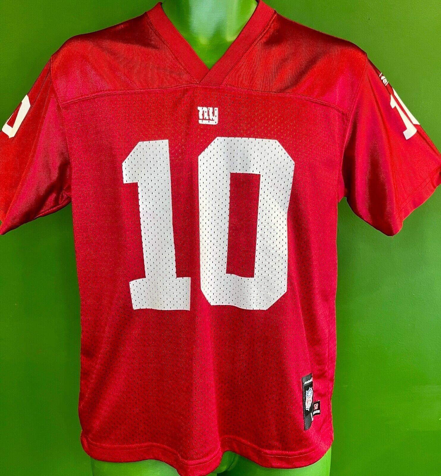 Eli Manning # 10 New York Giants Football Red Jersey Reebok Youth Large  14-16