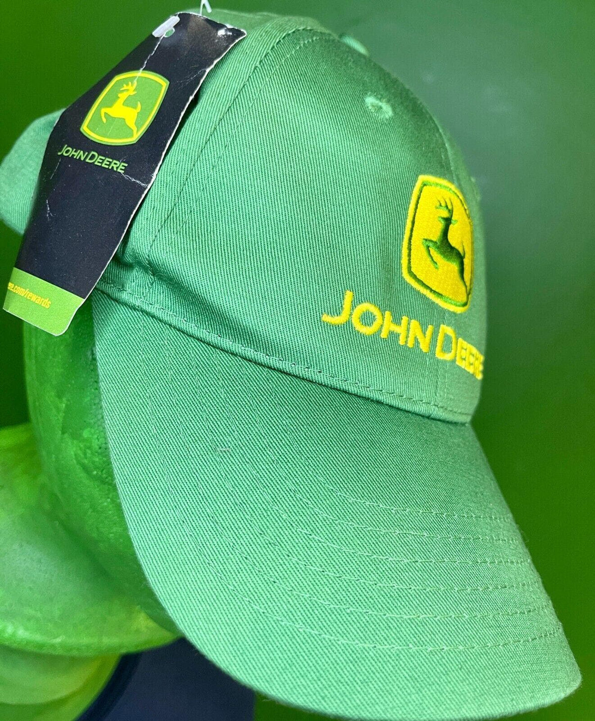 John Deere Bright Green Baseball Cap Hat Strapback OSFA NWT
