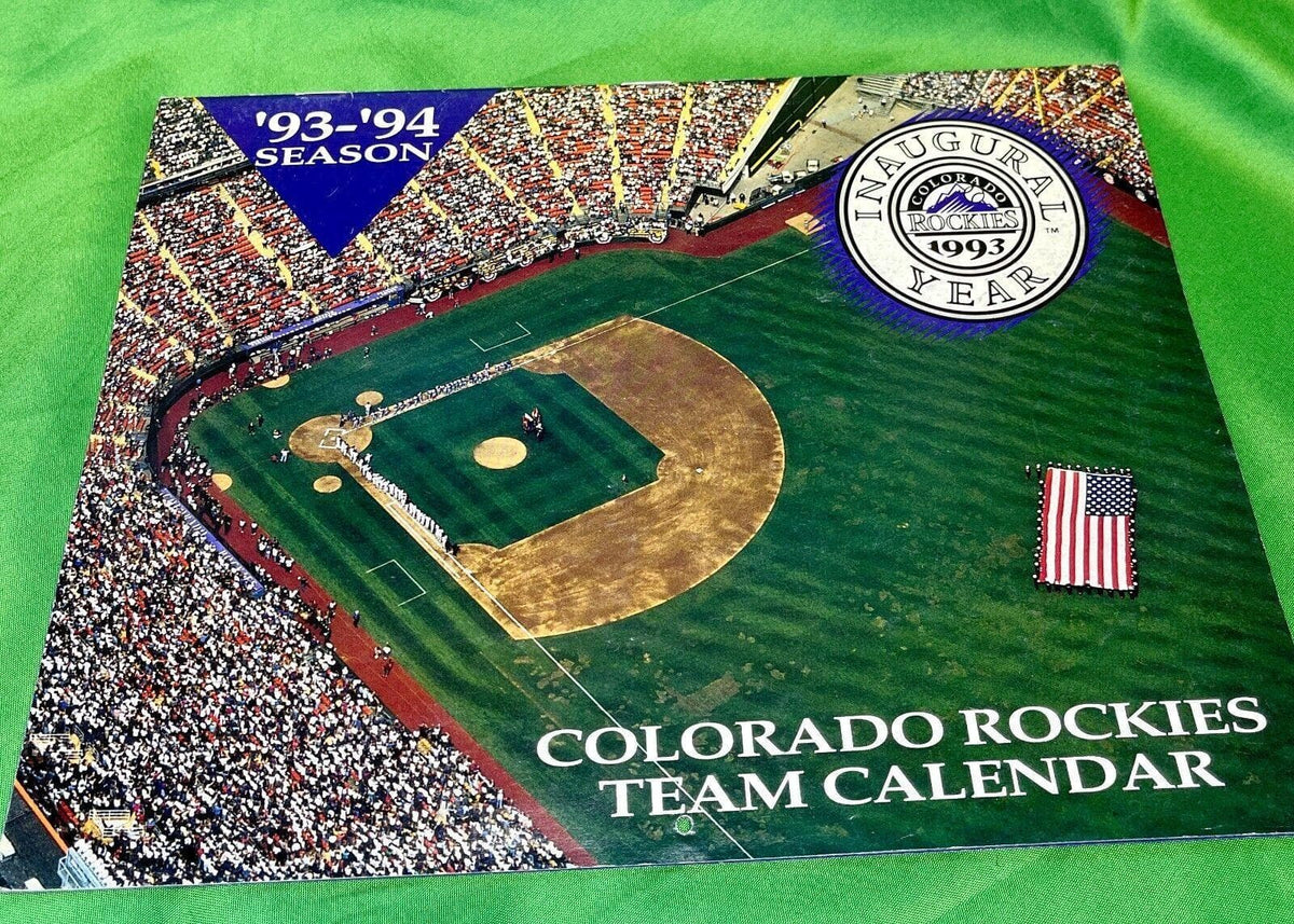 MLB Colorado Rockies Original Inaugural Year Calendar 1993-1994
