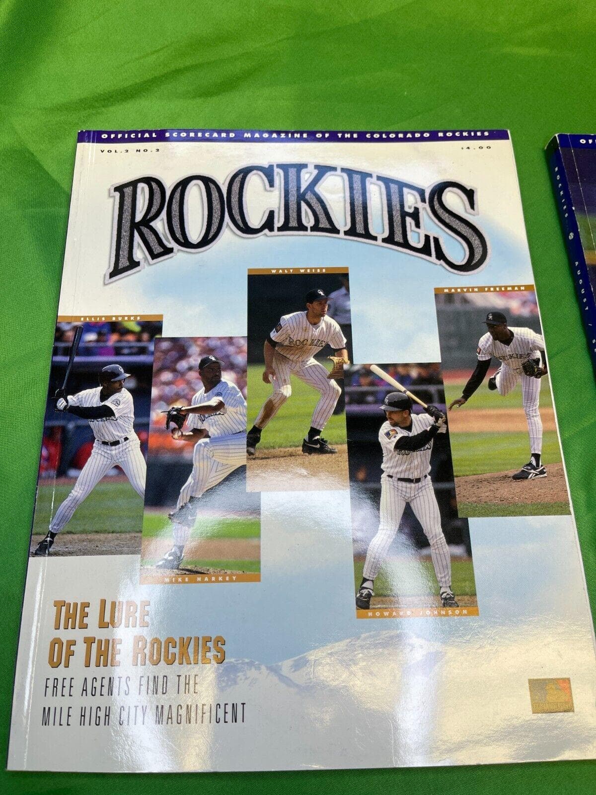 MLB Colorado Rockies Lot of 2 Scorecard Magazines 1993-1994