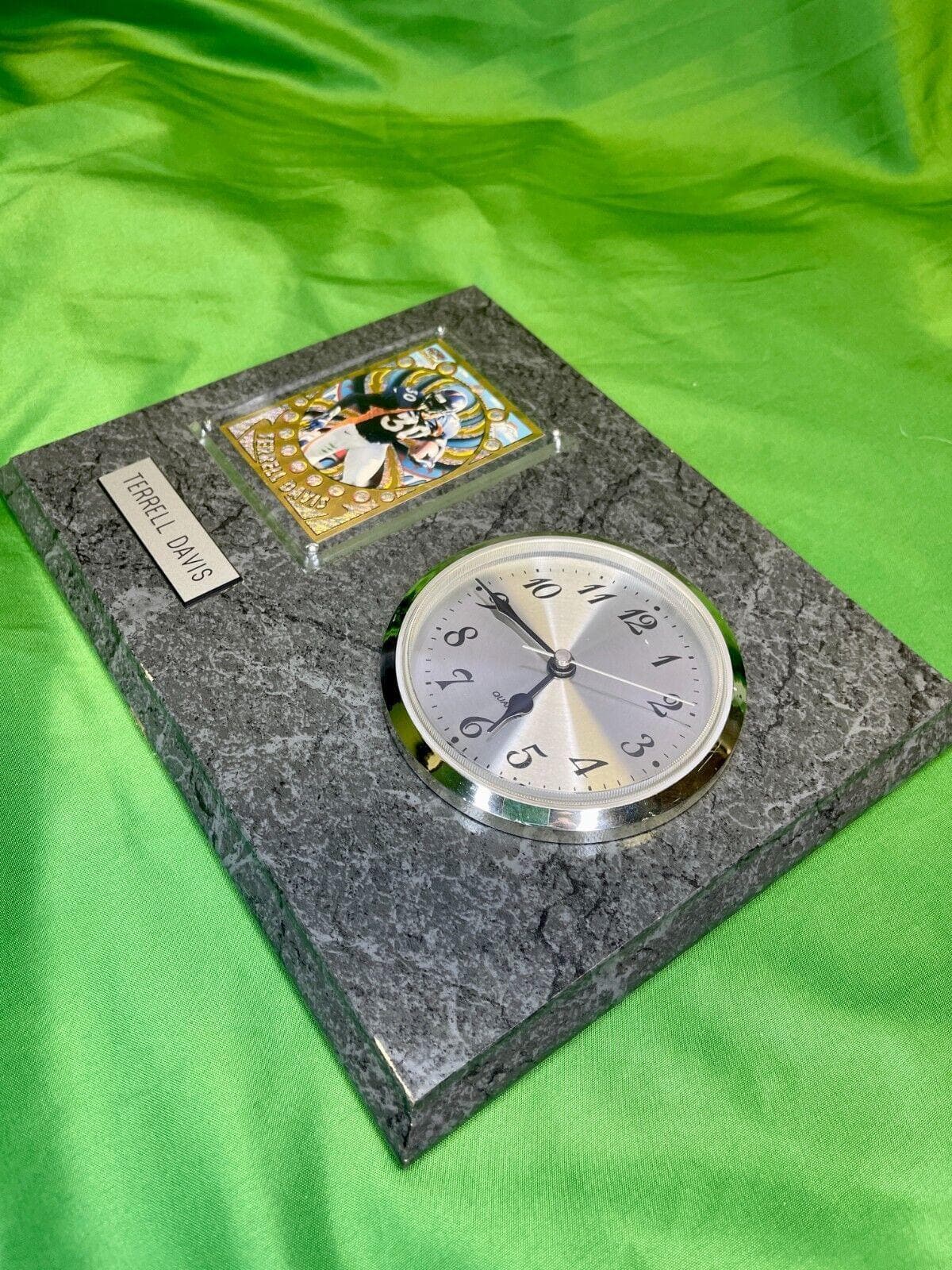 NFL Denver Broncos Terrell Davis #30 Plaque Clock Grey 10" x 8"