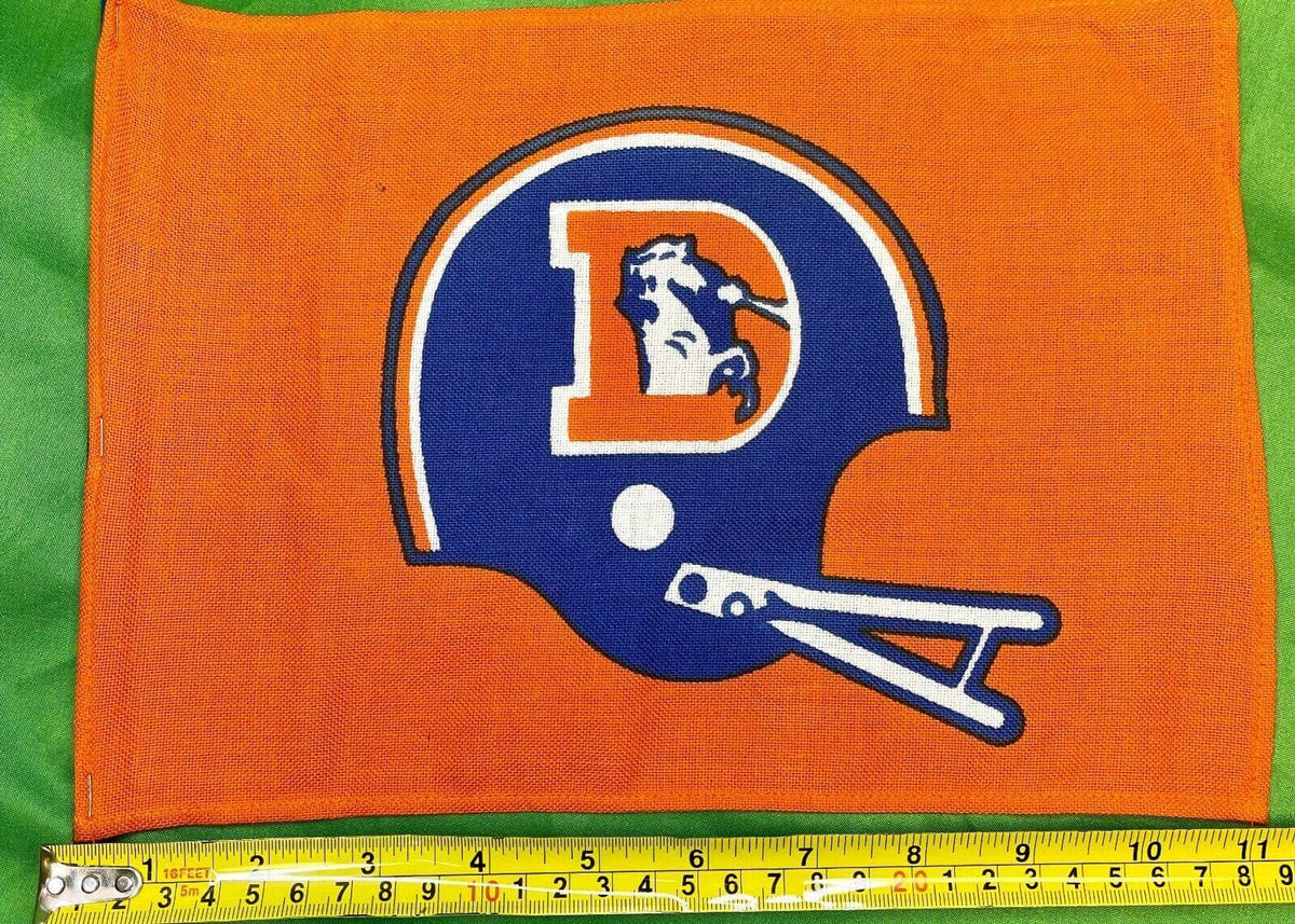 NFL Denver Broncos Vintage Game Day Canvas Flags A4 Size Unique!