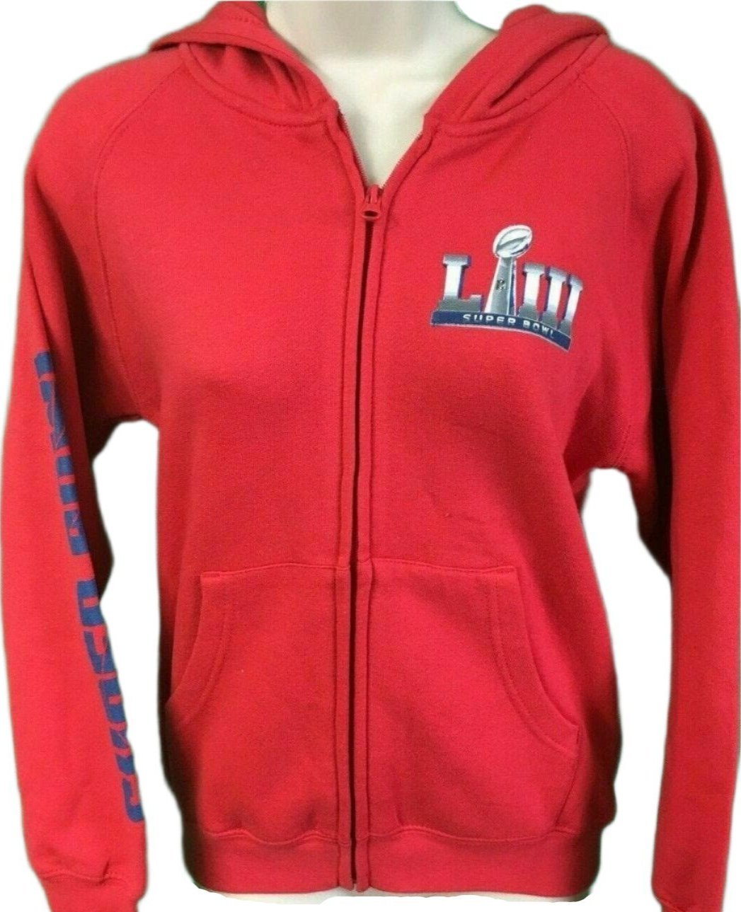 NFL New England Patriots Super Bowl LIII Zip-Up Hoodie Youth Large 14 NWT