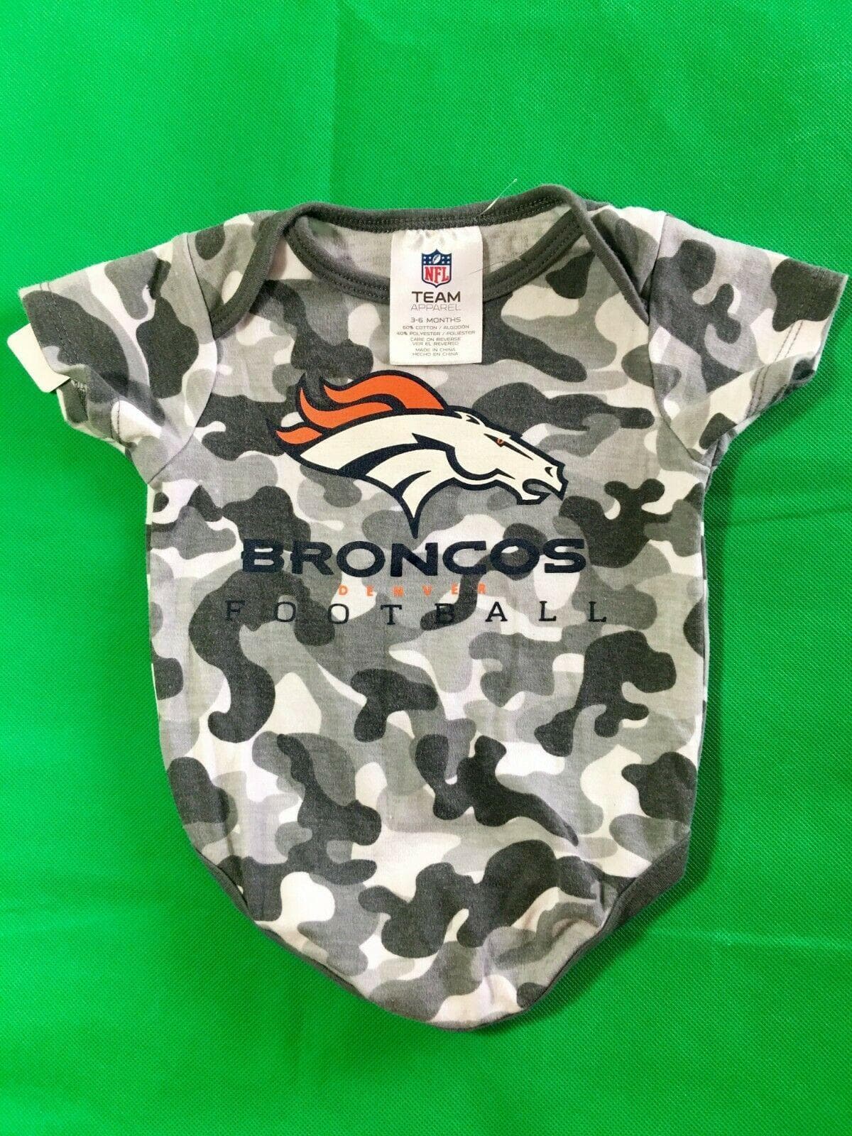 NFL Denver Broncos Grey Camo Bodysuit/Vest 3-6 Months
