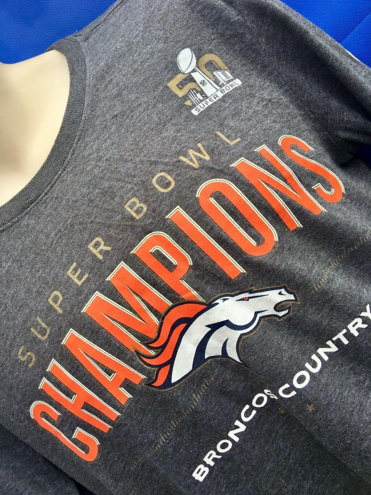 NFL Denver Broncos Super Bowl 50 L/S T-Shirt Men's Small