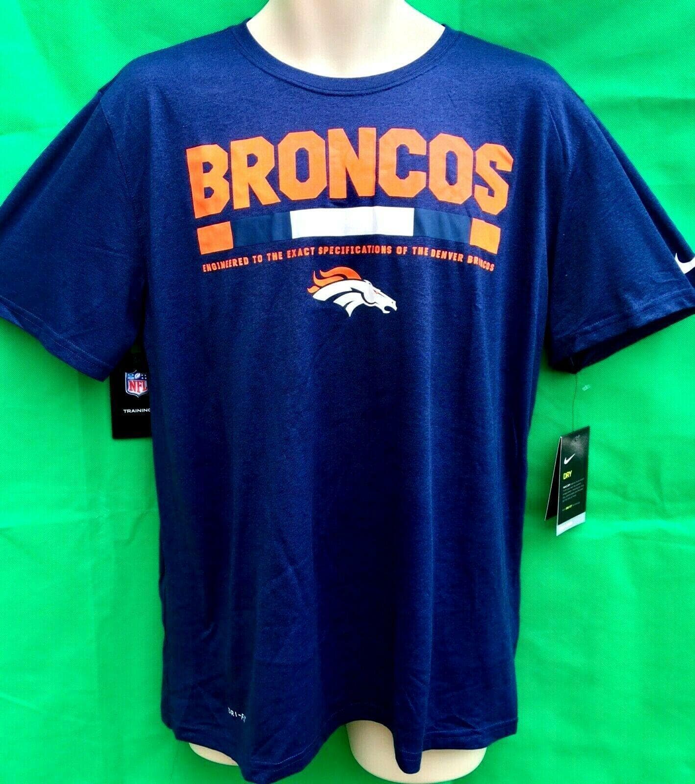 NFL Denver Broncos Sideline Legend Staff Performance T-Shirt Men's Large NWT