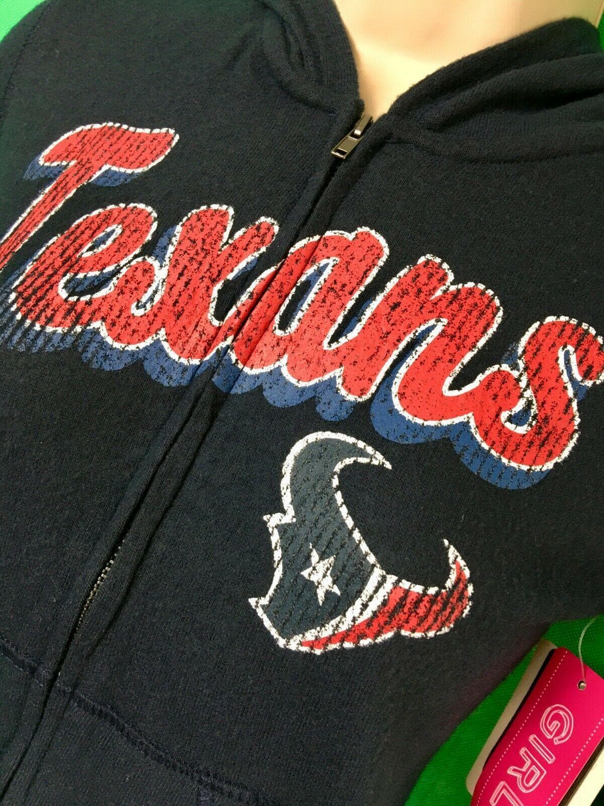 NFL Houston Texans Super Soft Girls' Full Zip Hoodie Youth Small 7-8 NWT