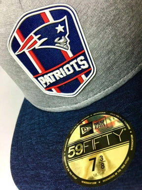 NFL New England Patriots New Era 59FIFTY Grey Fitted Hat/Cap 7-3/8 NWT
