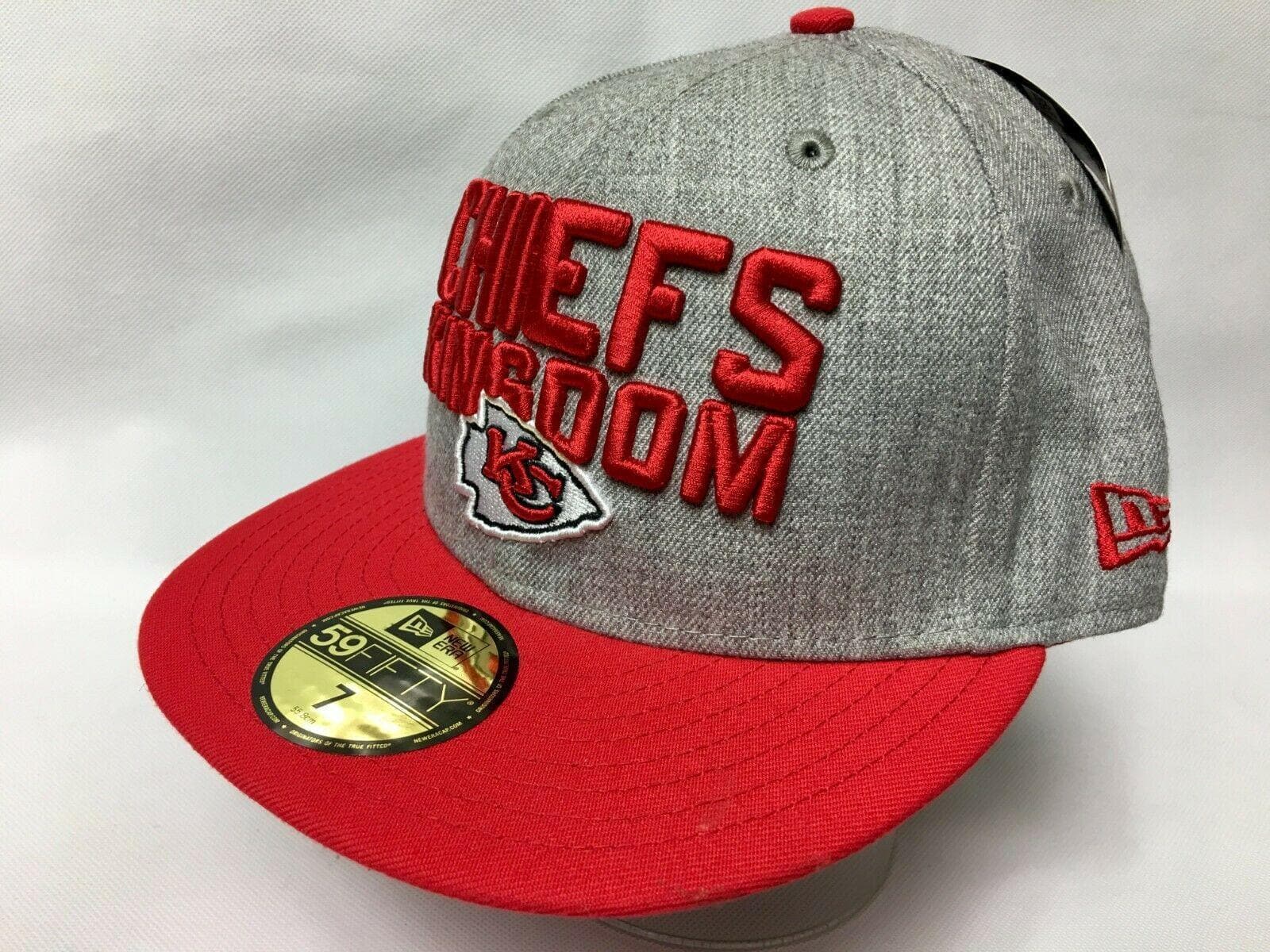 NFL Kansas City Chiefs New Era 59FIFTY "Chiefs Kingdom" Fitted Hat/Cap 7 NWT
