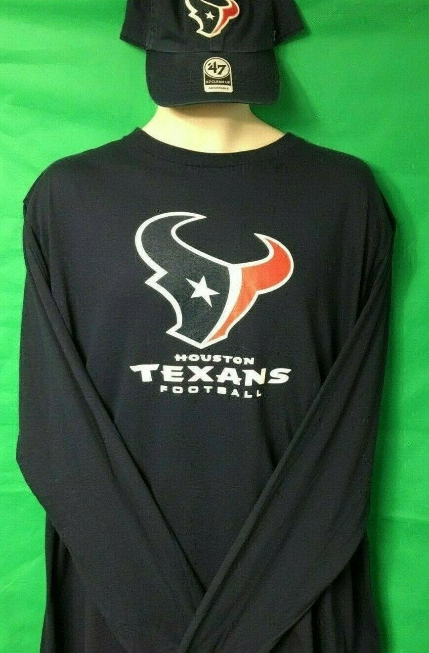 NFL Houston Texans Blue L/S T-Shirt Men's 2X-Large NWT