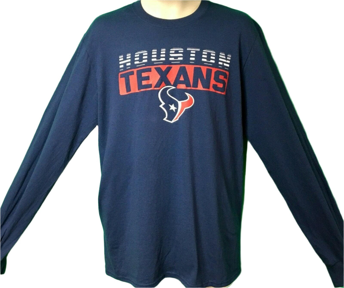 NFL Houston Texans Pro Line Fanatics Blue L/S T-Shirt Men's Medium NWT